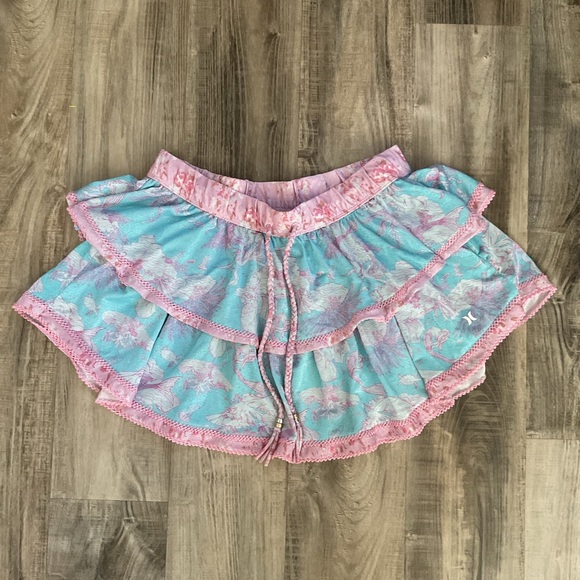 LoveShackFancy x Hurley Under The Sea MERMAID Mini Skirt Size Medium